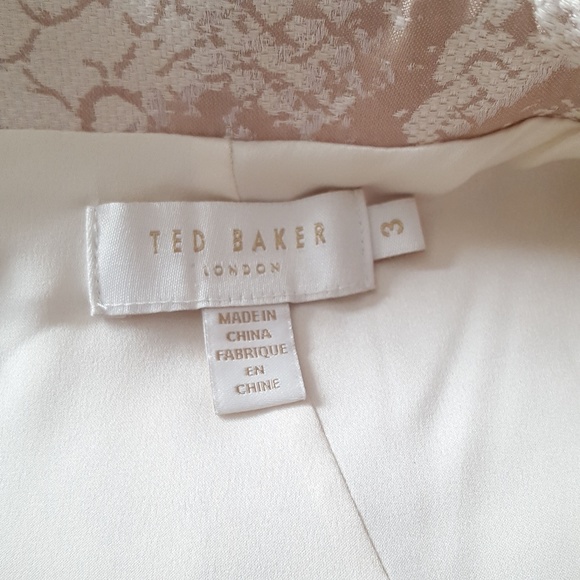 TED BAKER LONDON 'AZRAA' CREAM FIT & FLARE DRESS size 8 Ted size 3 - Picture 7 of 8